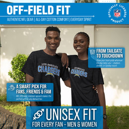 Los Angeles Chargers NFL Starting Fresh Short Sleeve Heather T-Shirt - Black