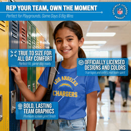 Los Angeles Chargers NFL Youth Gameday Football T-Shirt - Royal