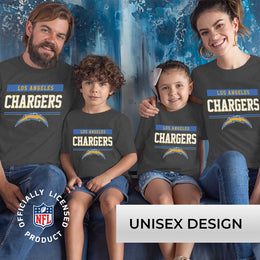Los Angeles Chargers NFL Youth Short Sleeve Charcoal T Shirt - Charcoal