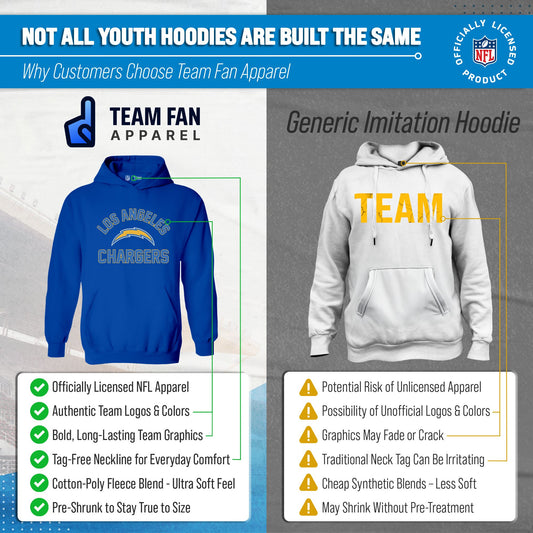 Los Angeles Chargers NFL Youth Gameday Hooded Sweatshirt - Royal