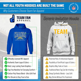 Los Angeles Chargers NFL Youth Overtime Blueprint Football Fleece Hooded Sweatshirt - Royal