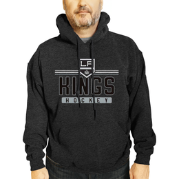 Los Angeles Kings NHL Adult Heather Charcoal True Fan Hooded Sweatshirt Unisex - Charcoal