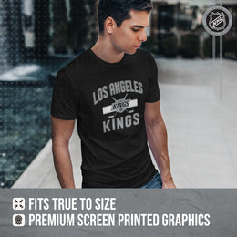 Los Angeles Kings NHL Adult Faceoff Tag-Less T-Shirt - Black