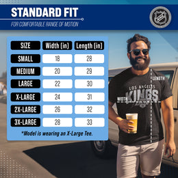 Los Angeles Kings NHL Adult Powerplay Heathered Unisex T-Shirt - Black Heather