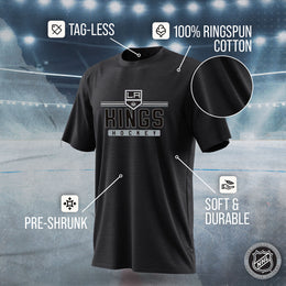 Los Angeles Kings Adult NHL Heather Charcoal True Fan Hockey T-Shirt - Charcoal