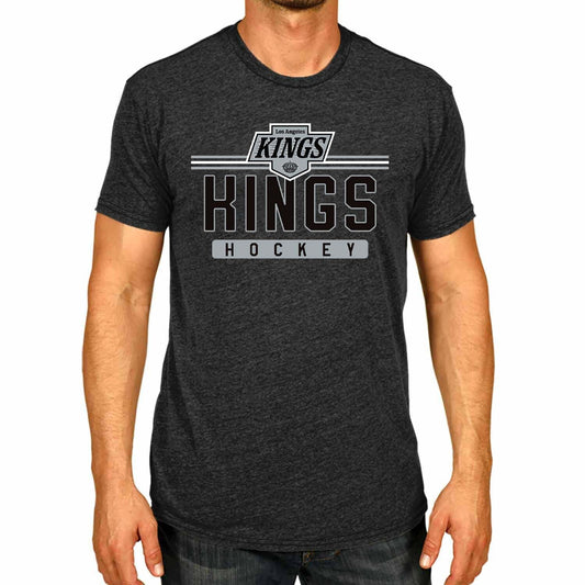 Los Angeles Kings Adult NHL Heather Charcoal True Fan Hockey T-Shirt - Charcoal