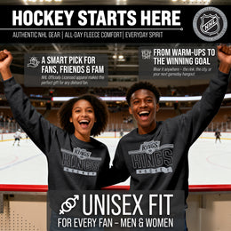 Los Angeles Kings NHL Charcoal True Fan Crewneck Sweatshirt - Charcoal