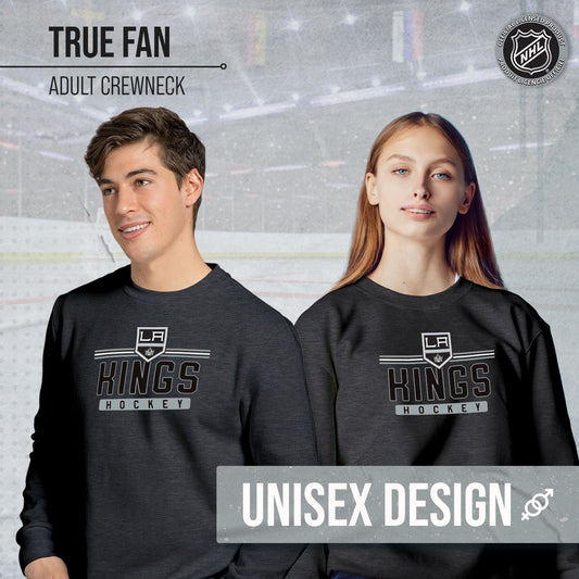 Los Angeles Kings NHL Charcoal True Fan Crewneck Sweatshirt - Charcoal