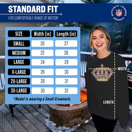 Los Angeles Kings Adult NHL Retro Logo Hockey Fleece Crewneck Sweatshirt - Black Heather
