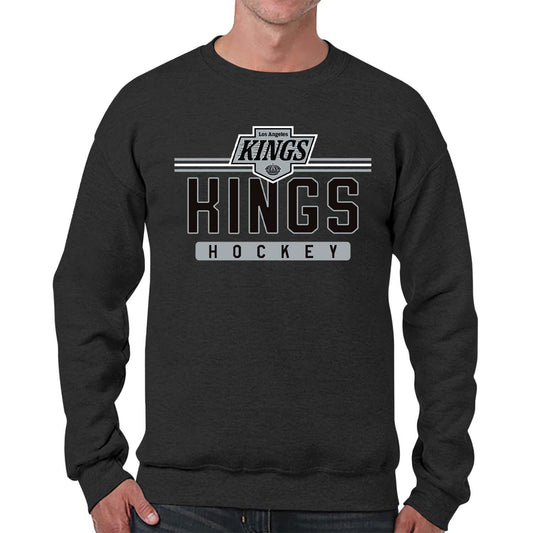 Los Angeles Kings NHL Charcoal True Fan Crewneck Sweatshirt - Charcoal
