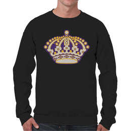 Los Angeles Kings Adult NHL Retro Logo Hockey Fleece Crewneck Sweatshirt - Black Heather