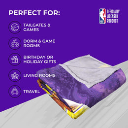 Los Angeles Lakers Northwest NBA Hi-Def Lebron James Silk Blanket - Yellow
