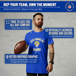 Los Angeles Rams NFL Adult Retro Gameday Unisex T-Shirt - Royal