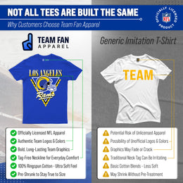 Los Angeles Rams NFL Adult Retro Triangle Unisex T-Shirt - Royal