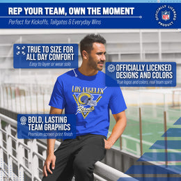 Los Angeles Rams NFL Adult Retro Triangle Unisex T-Shirt - Royal