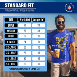 Los Angeles Rams NFL Adult Retro Triangle Unisex T-Shirt - Royal