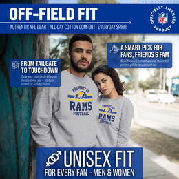 Los Angeles Rams NFL Adult Property Of Crewneck Fleece Sweatshirt - Sport Gray