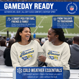 Los Angeles Rams NFL Womens Vintage Charm Slouchy Crewneck - Birch