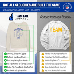 Los Angeles Rams NFL Womens Big Date French Terry Slouchy Top - Natural