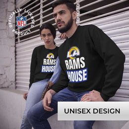 Los Angeles Rams NFL Adult Slogan Crewneck Sweatshirt - Black