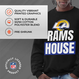 Los Angeles Rams NFL Adult Slogan Crewneck Sweatshirt - Black