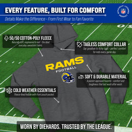 Los Angeles Rams NFL Youth Football Helmet Hood - Charcoal