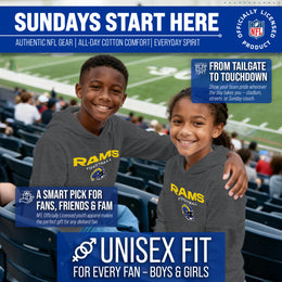 Los Angeles Rams NFL Youth Football Helmet Hood - Charcoal