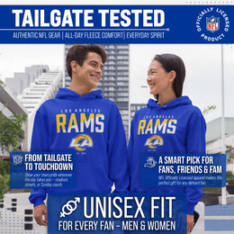 Los Angeles Rams Adult NFL Diagonal Fade Fleece Hooded Sweatshirt - Royal