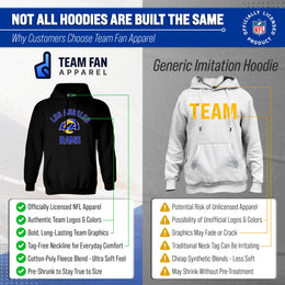 Los Angeles Rams NFL Adult Gameday Hooded Sweatshirt - Black