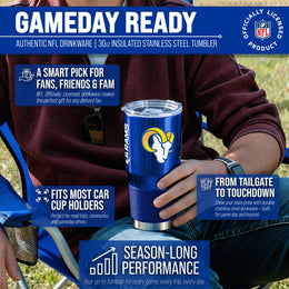 Los Angeles Rams NFL 30oz Gameday Stainless Steel Tumbler - Royal