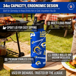 Los Angeles Rams NFL 34Oz Native Quencher Water Bottle - Royal