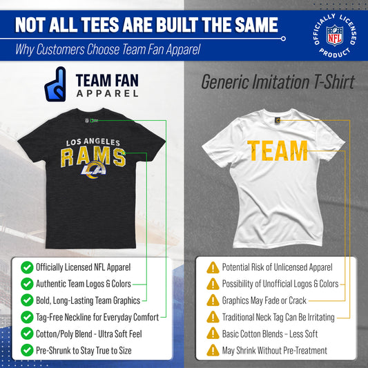 Los Angeles Rams NFL Starting Fresh Short Sleeve Heather T-Shirt - Black