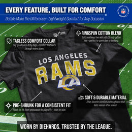 Los Angeles Rams NFL Starting Fresh Short Sleeve Heather T-Shirt - Black