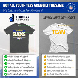 Los Angeles Rams NFL Youth Short Sleeve Charcoal T Shirt - Charcoal