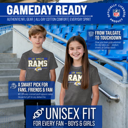 Los Angeles Rams NFL Youth Short Sleeve Charcoal T Shirt - Charcoal