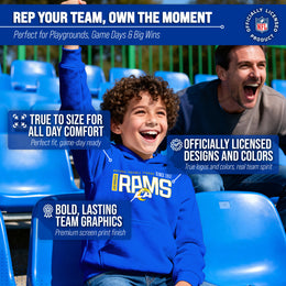 Los Angeles Rams NFL Youth Modern Endzone Football Fleece Hooded Sweatshirt - Royal