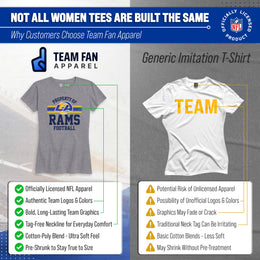 Los Angeles Rams NFL Womens Short Sleeve Property of Tshirt - Gray