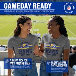 Los Angeles Rams NFL Womens Short Sleeve Property of Tshirt - Gray