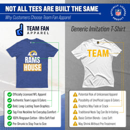 Los Angeles Rams NFL Adult Team Slogan Unisex T-Shirt - Royal