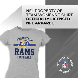 Los Angeles Rams NFL Womens Short Sleeve Property of Tshirt - Gray