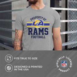 Los Angeles Rams NFL Adult Property Of T-Shirt - Sport Gray