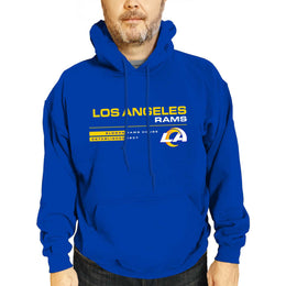 Los Angeles Rams Adult NFL Speed Stat Sheet Fleece Hooded Sweatshirt - Royal
