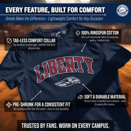 Liberty Flames NCAA Adult Gameday Cotton T-Shirt - Navy
