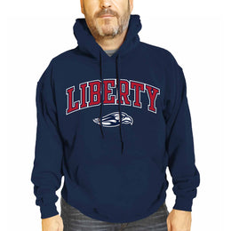 Liberty Flames Adult Arch & Logo Soft Style Gameday Hooded Sweatshirt - Navy