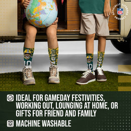 NFL Adult  Ultimate Fan All Over Logo Crew Socks - Gray