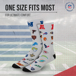 NFL Youth  Ultimate Fan All Over Logo Crew Socks - Gray
