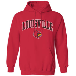 Louisville Cardinals Adult Arch & Logo Soft Style Gameday Hooded Sweatshirt - Red