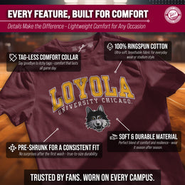 Loyola Chicago Ramblers NCAA Adult Gameday Cotton T-Shirt - Maroon