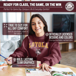 Loyola Chicago Ramblers Adult Arch & Logo Soft Style Gameday Crewneck Sweatshirt - Maroon
