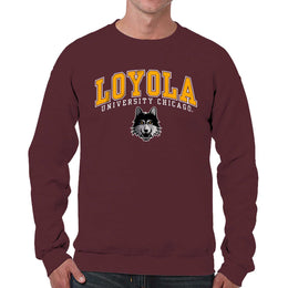 Loyola Chicago Ramblers Adult Arch & Logo Soft Style Gameday Crewneck Sweatshirt - Maroon